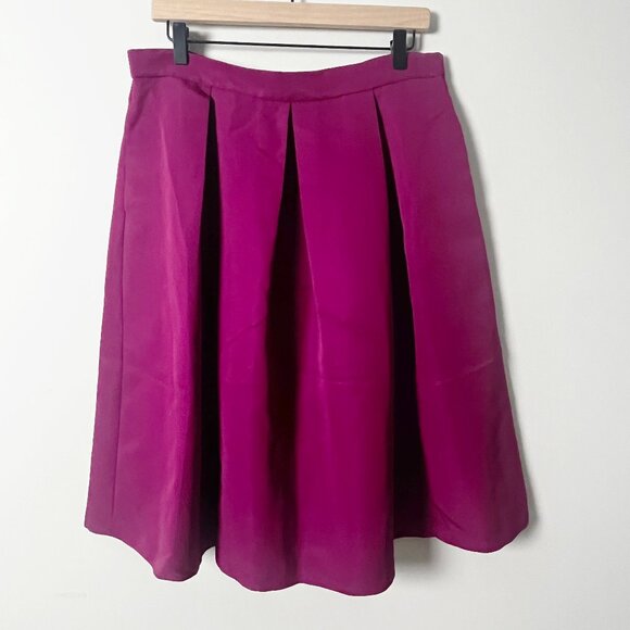 New York & Company Dresses & Skirts - 2/$30 New York & Company Fuschia Pleated A-Line Skirt 12